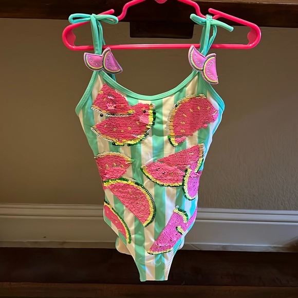 Shade Critters Watermelon Sequin One Piece Swimsuit (size 6) - Picture 5 of 6